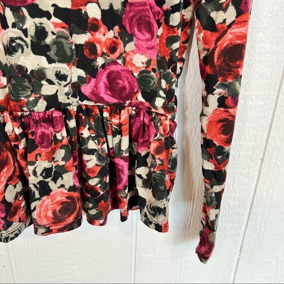 NEW Lily Rose Floral Rose Print Scoop Neck Blouse Small - Picture 9 of 16